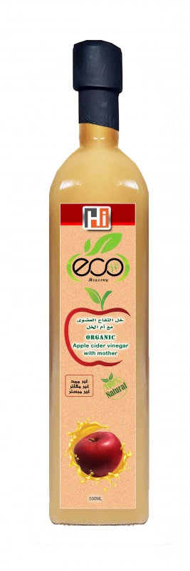 Eco Healthy Organic Unfiltered Unpasteurized Apple Cider Vinegar Oil with Mother of Vinegar 500 ml